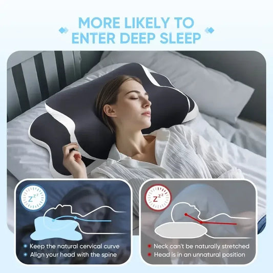 Ergonomic Memory Foam Butterfly Neck Pillow