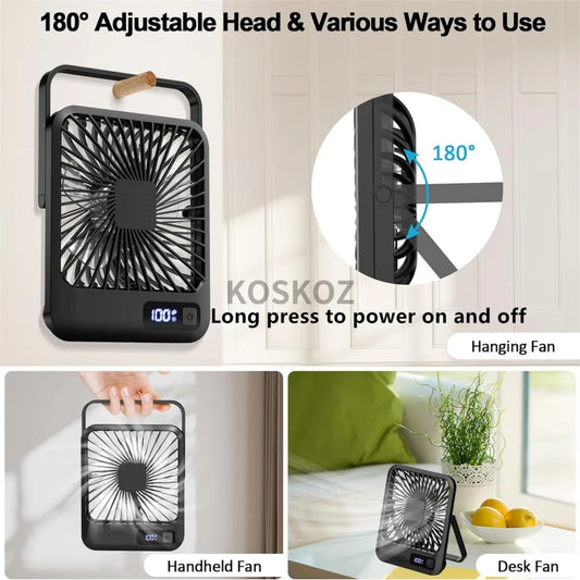 Mini Portable USB Rechargeable Desk Fan
