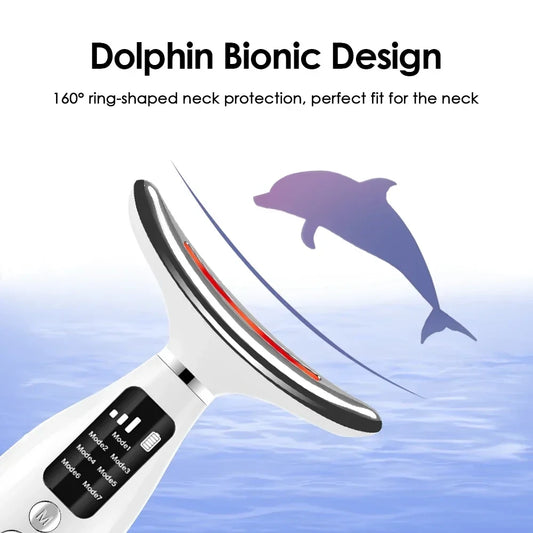Portable LED Light Therapy Face Neck Massager
