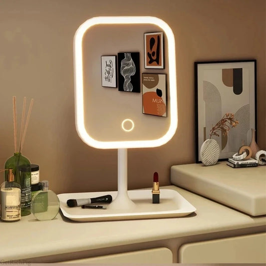 LED Light Desktop Makeup Mirror